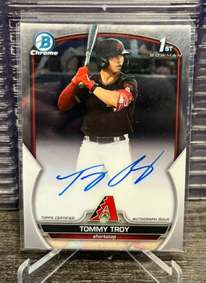 #ad 2023 Bowman Chrome Draft Tommy Troy 1st Rookie Auto #CDA TT Diamondbacks $34.00