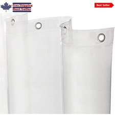 Sheer PEVA Shower Liner - 70" x 72", Weighted Magnetic Hem, Machine Washable