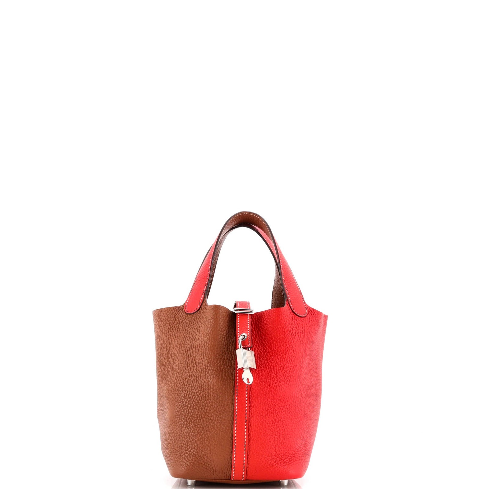 Hermes Picotin Lock PM Bicolor Clemence Leather Handbag