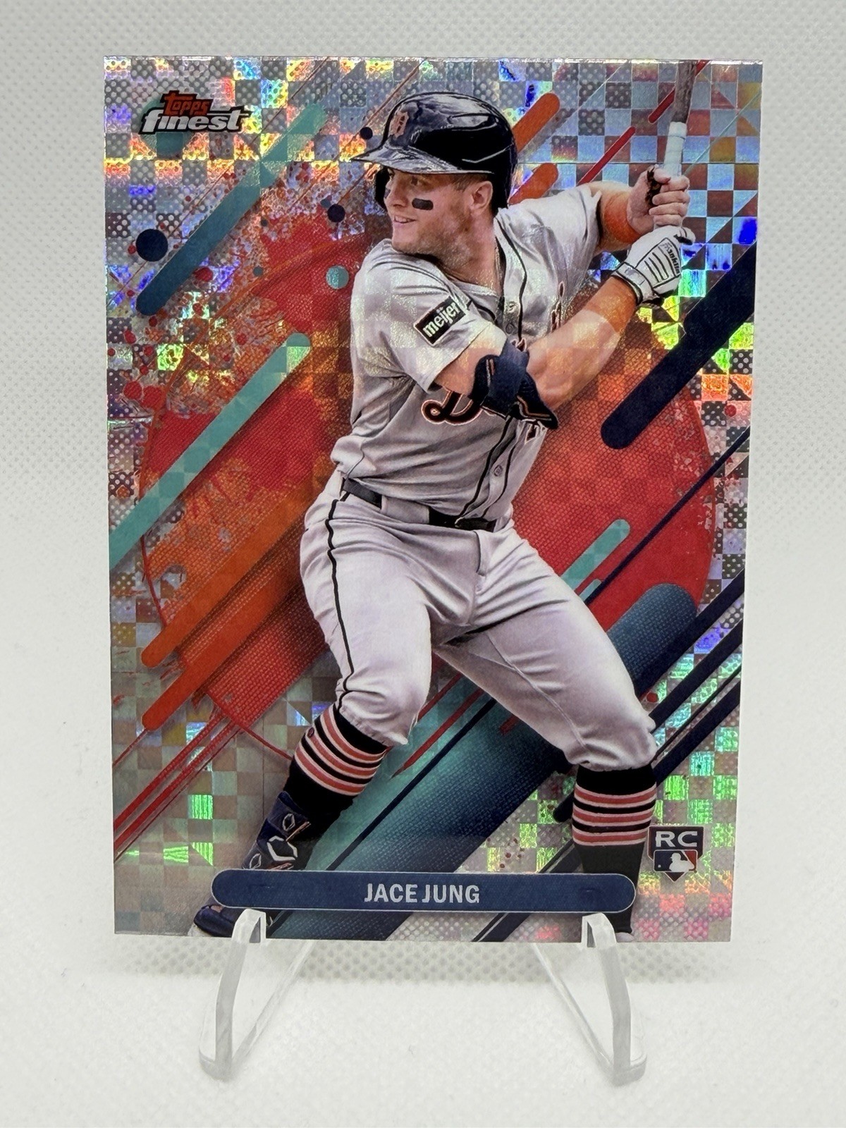 2025 Topps Finest - Rare Jace Jung #243 Checkerboard Refractor (RC) Tigers