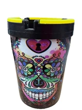 Portable Car Travel Cigarette Cylinder Candy Skull Ashtray Holder Cup Free Shipp
