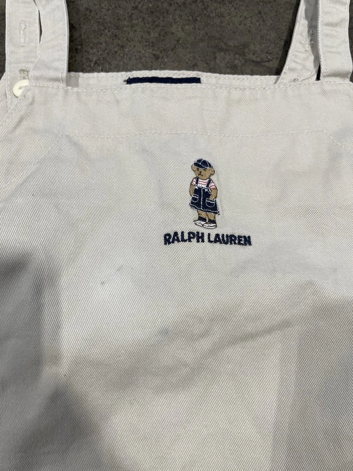 Polo Ralph Lauren Algodón Chino Caqui Camisa Vestido Niño Talla 5 Polo Oso Foto 2 de 4