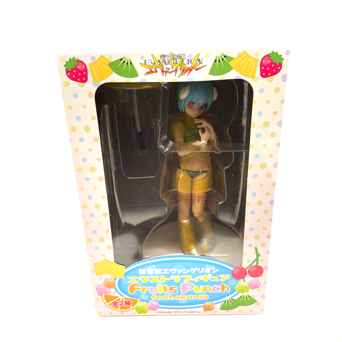 新品未開封　エヴァ Frults Punch feat.okama レイ　アスカ Evangelion Extra Figure Fruit Punch feat.okama Rei Ayanami Figure