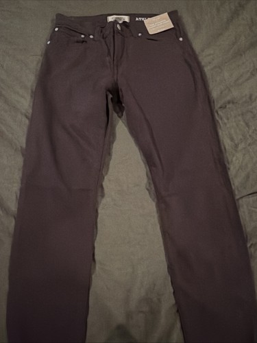 NWT Madewell Mens 29x30 Dark Brown Athletic All Day Slim Pants $128 Retail NR446