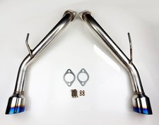 Axle Back Double Wall Burn Tips Muffler Delete Exhaust For Infiniti Q50 2014-24