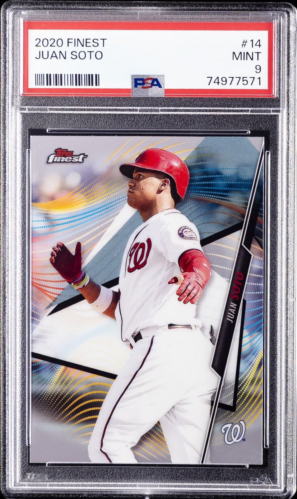 Juan Soto #14 Baseball Cards 2020 Topps Finest trading card — raw and PSA graded price guide