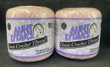 Aunt Lydia's Classic Cotton Crochet Thread Size 10 Lot Of 2 Orchid Pink NEW