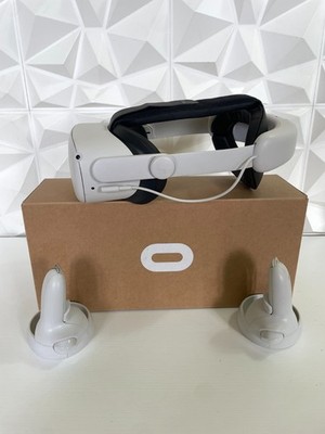 Meta Quest 2 64GB Virtual Reality Viewer Oculus + Kiwi Armband mit Akku