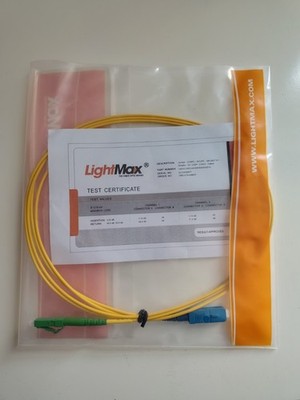 Lightmax LC/APC - SC/UPC 2m Patch Cable 2.0mm Yellow FTTH LWL Glasfaser