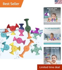 10 Color Changing Suction Bath Toys for Imaginative Toddler Play - BPA-Free