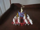 Marx original Vintage Ben Hur playset chariot with 4 Horses team & Driver