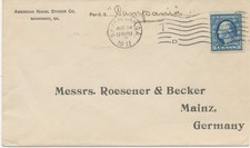 USA 1911 Washington 5C portogerechte EF a. Kab.-Schiffspost-Bf S.S. CAMPANIA