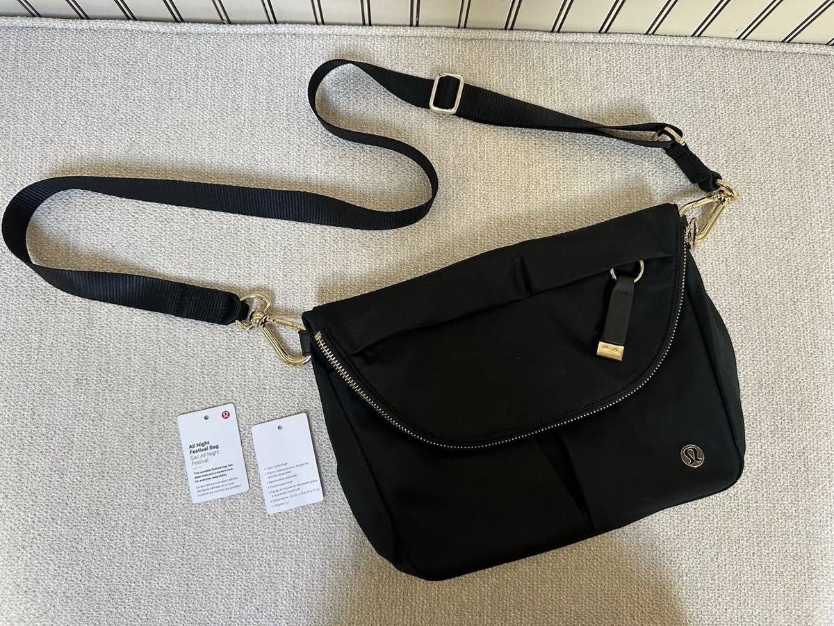 Lululemon All Night Festival Bag Black And Gold Lululemon All