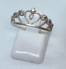 Vintage "Crown" Ring Sterling Silver 925 test .Size 8 . Weight 1.1 g.