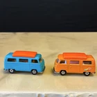 MATCHBOX LESNEY SUPERFAST NO.23 VOLKSWAGEN CAMPER LIGHT BLUE & ORANGE