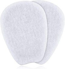 7 Pairs of Felt Tongue Pads Cushion for Shoes, Size Extra Large White