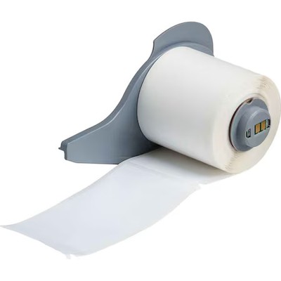Brady M7-38-483 Pre-Cut Label Stock Roll, White, Gloss