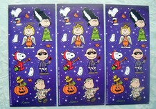 Hallmark Halloween Peanuts Scrapbooking Craft School Stickers 3 Sheets New