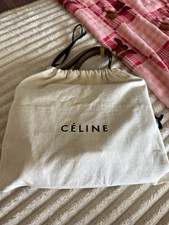CELINE Paris Brown Shoulder Bag Turn Lock Gol...