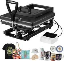 15x15" Pro Heat Press Sublimation Transfer Machine 15x15" T-Shirt Mug Hat 8 in 1