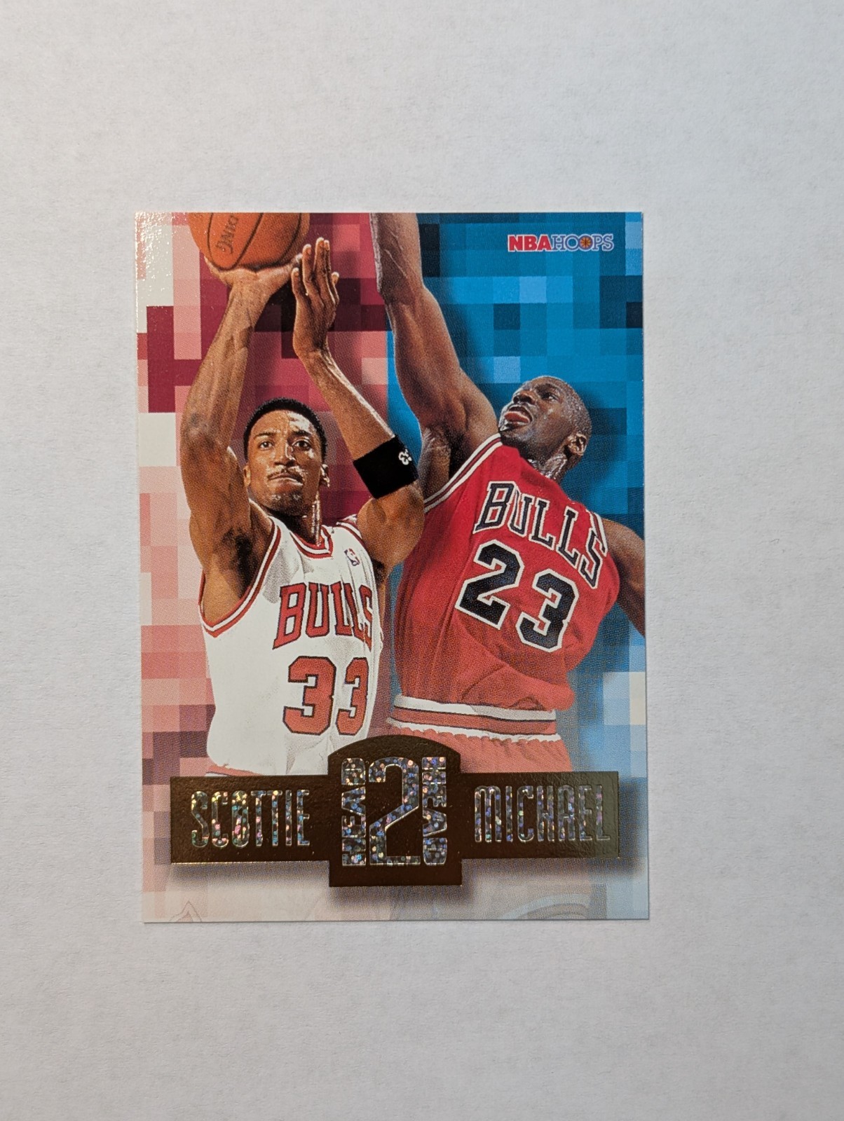 MICHAEL JORDAN SCOTTIE PIPPEN CHICAGO BULLS 1996-97 NBA HOOPS HEAD TO HEAD #HH2