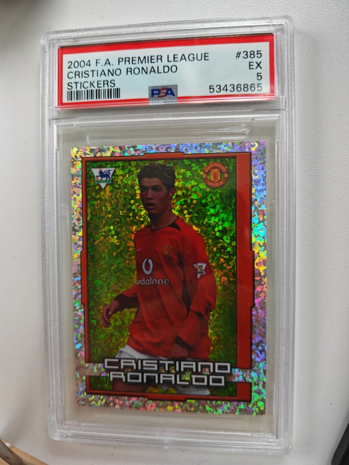 PSA 2004 Merlin's F.A. Premier League Sticker Cristiano Ronaldo 385 rookie