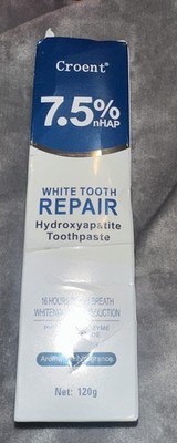 2 Pack Croent 7.5% nHAP White Tooth Repair Hydroxyapatite Toothpaste 120g - #98
