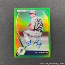 2021 Panini Prizm Draft Picks #PDP110 Luke Murphy Lime Green Prizm Auto 22/23
