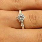 1.50 Ct Round Cut Diamond Solitaire Engagement Wedding Ring 14K White Gold Over — photo 2