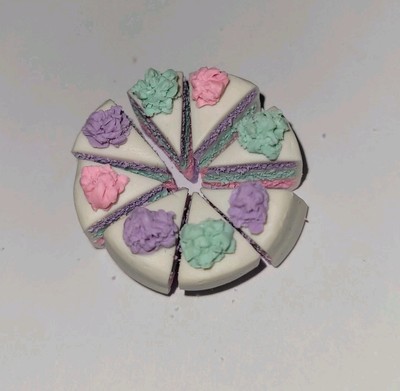 Dollhouse Mermaid Cake Dolls Dessert Layer Decorated 8 Slices