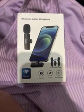 Wireless Lavalier Microphone Portable Audio Video Recording Mini Mic for iPhone.