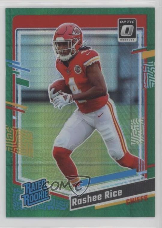 2023 Panini Donruss Optic Rated Rookie Green Hyper Prizm Rashee Rice #257 1nw9