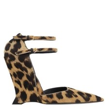 Ferragamo Vidya Leopard-Print Wedge Pumps