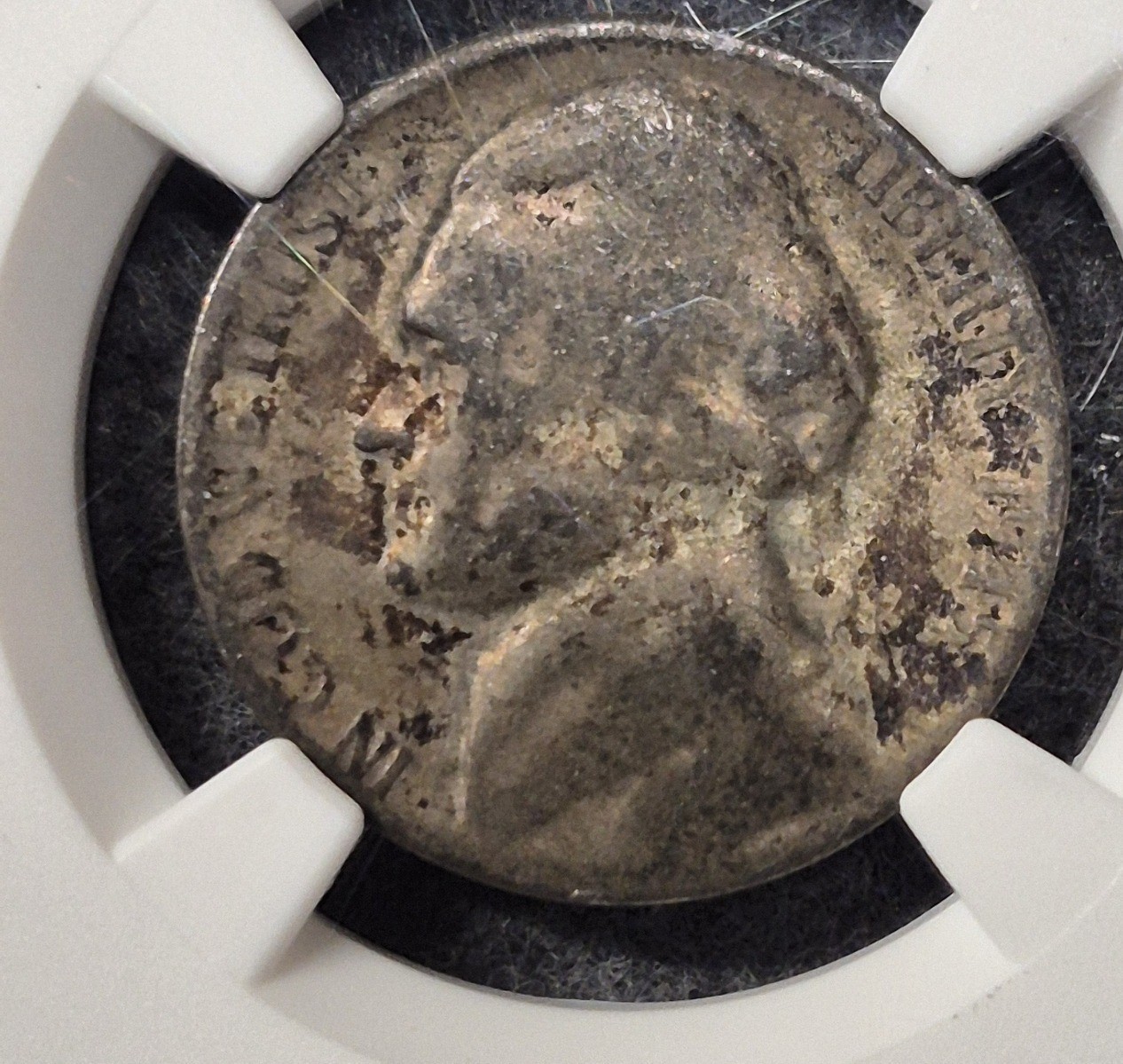 War nickel obverse, Thomas Jefferson
