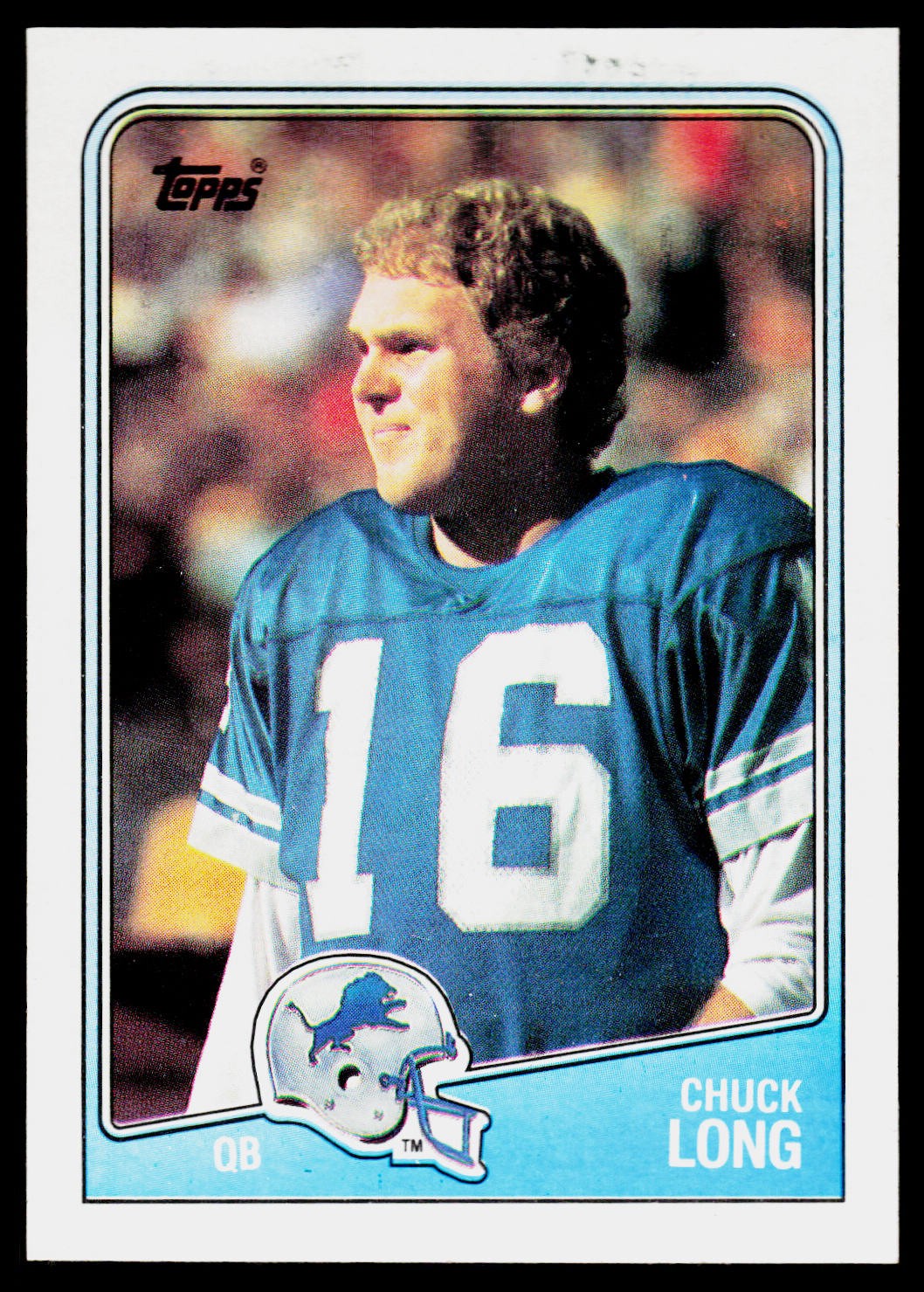 Chuck Long, 1988 Topps, #373, Detroit Lions,