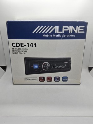 Alpine Model CDE-141 USB/MP3/CD Player In Dash Car Stereo New-Open Box