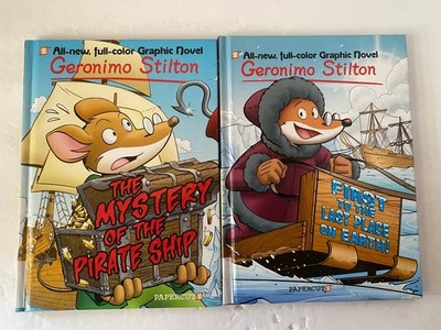 Geronimo Stilton Graphic Novels Lot: Pirate Ship & Last Place on Earth