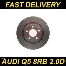 2x Brake Discs Pair Solid for AUDI Q5 8RB 2.0D Rear 08 to 17 300mm Set Quality