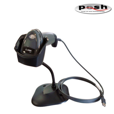 NEW Zebra DS2208-SR 2D Barcode Scanner USB Kit w/ Stand Black