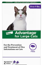Advantage Large Cat Flea Treatment  Prevention Cats 5-9 lbs 2 month supply 