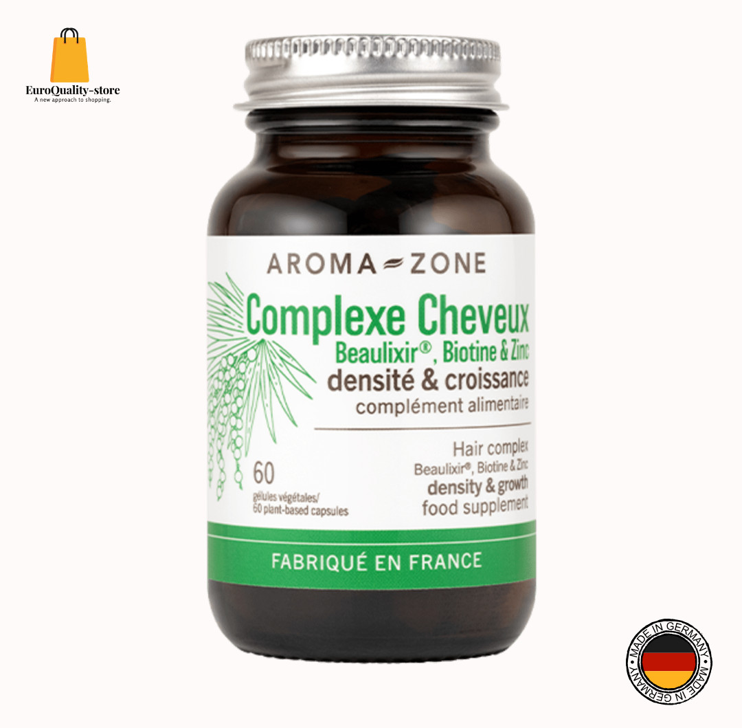 Pousse cheveux Aroma-Zone complément antichute et volume 60 gélules
