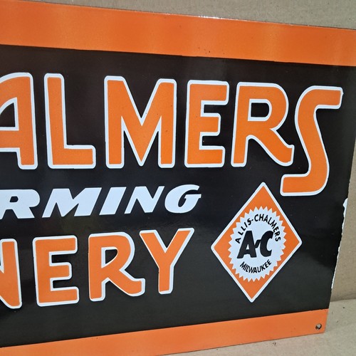 Allis-Chalmers Machinery Porcelain Enamel Sign 36 x 15 Inches 1 Sided - Picture 4 of 9