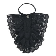 Victorian Collar for Women Gothic Ruffle Collar for Men Jabot Carnival neckwear