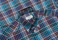 Men Eton Shirt Multicolor Cotton 38