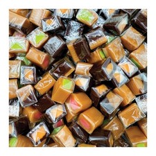 Bulk Caramel Candy Mix 2 lbs Assorted Individually Wrapped Creamy Chewy
