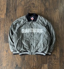 VINTAGE MAJESTIC OAKLAND RAIDERS FOOTBALL FULL ZIP JACKET 2XL