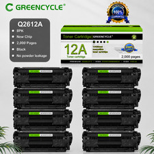 8PK Q2612A Toner Cartridge For HP 12A LaserJet 1012 1010 1018 1020 3030 3020 INK