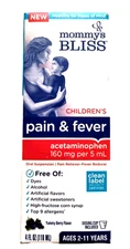 Mommy's Bliss 4oz Children's Pain & Fever Acetaminophen 160mg Yummy Berry 2/26