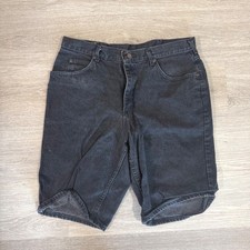 Lee Denim Shorts Mens 36 Black Vintage 90s Made in USA Cotton Casual