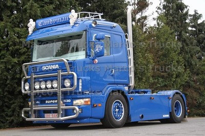 LKW Foto Scania 164L 530 Truck Belgien blau Candyman #n9ym